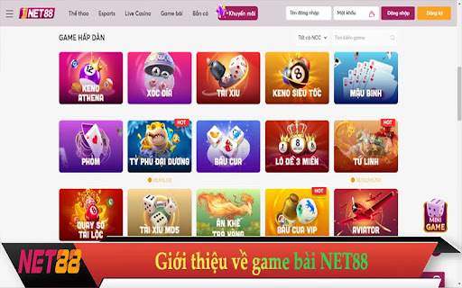 Giới thiệu game bài NET88